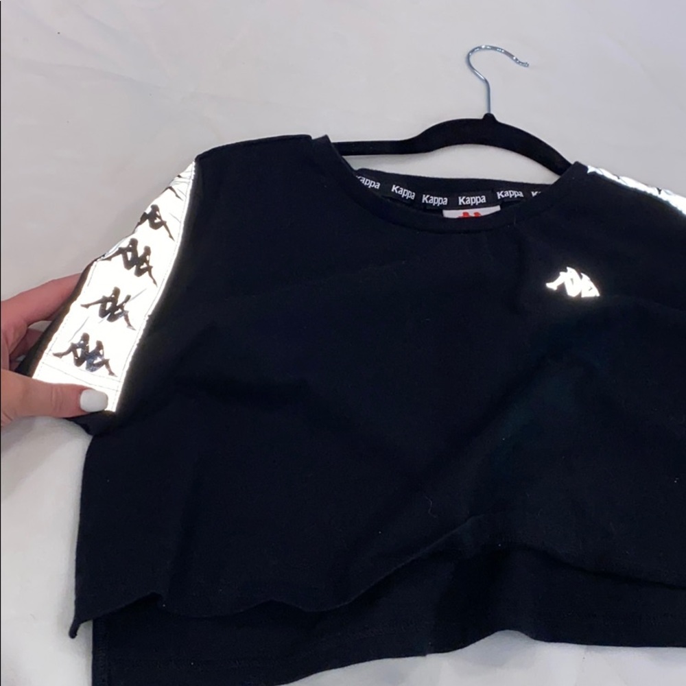 Kappa crop t shirt reflective